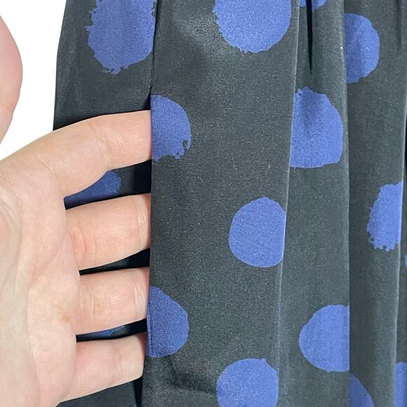 ANTHROPOLOGIE COREY LYNN CALTER Blue Polkadot Lace Trim Mini Dress - Picture 4 of 6